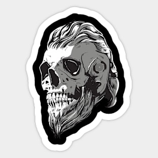 Viking Warrior Skull Sticker